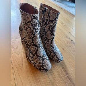 Matiko Snakeskin Ankle Boots